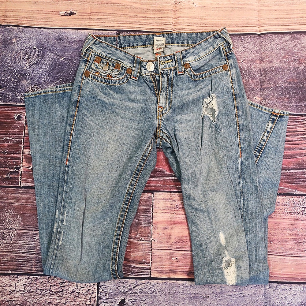 True Religion Joey Big T Rainbow Flare Jeans
